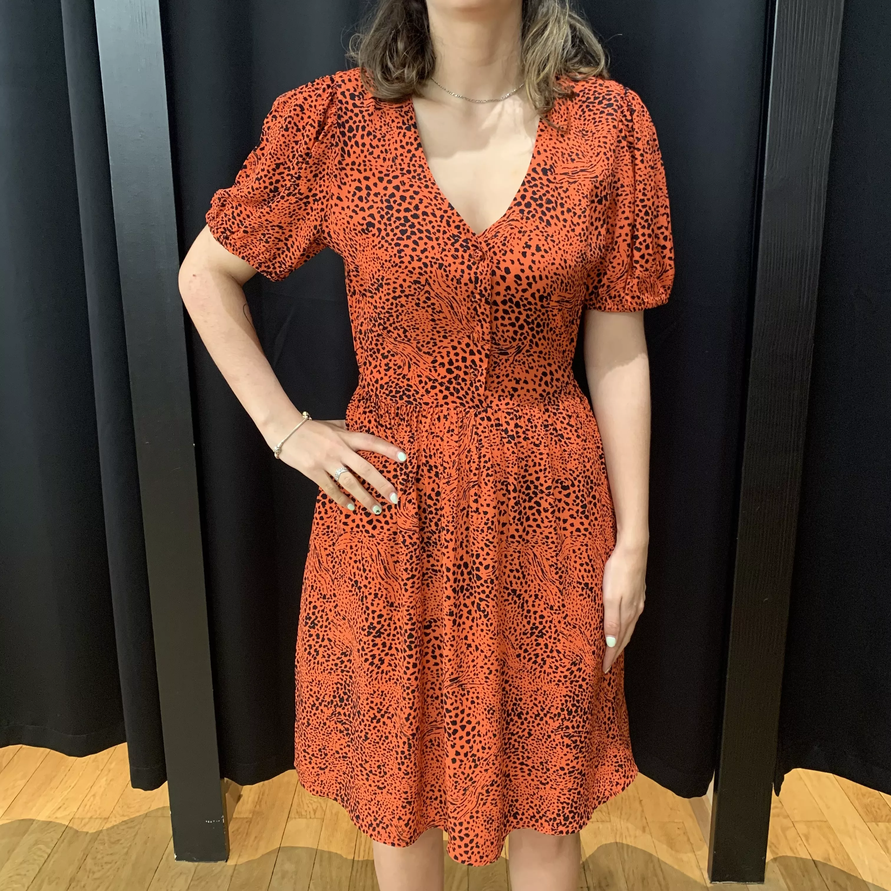 ROBE VISCOSE MANCHES COURTES KAFFE