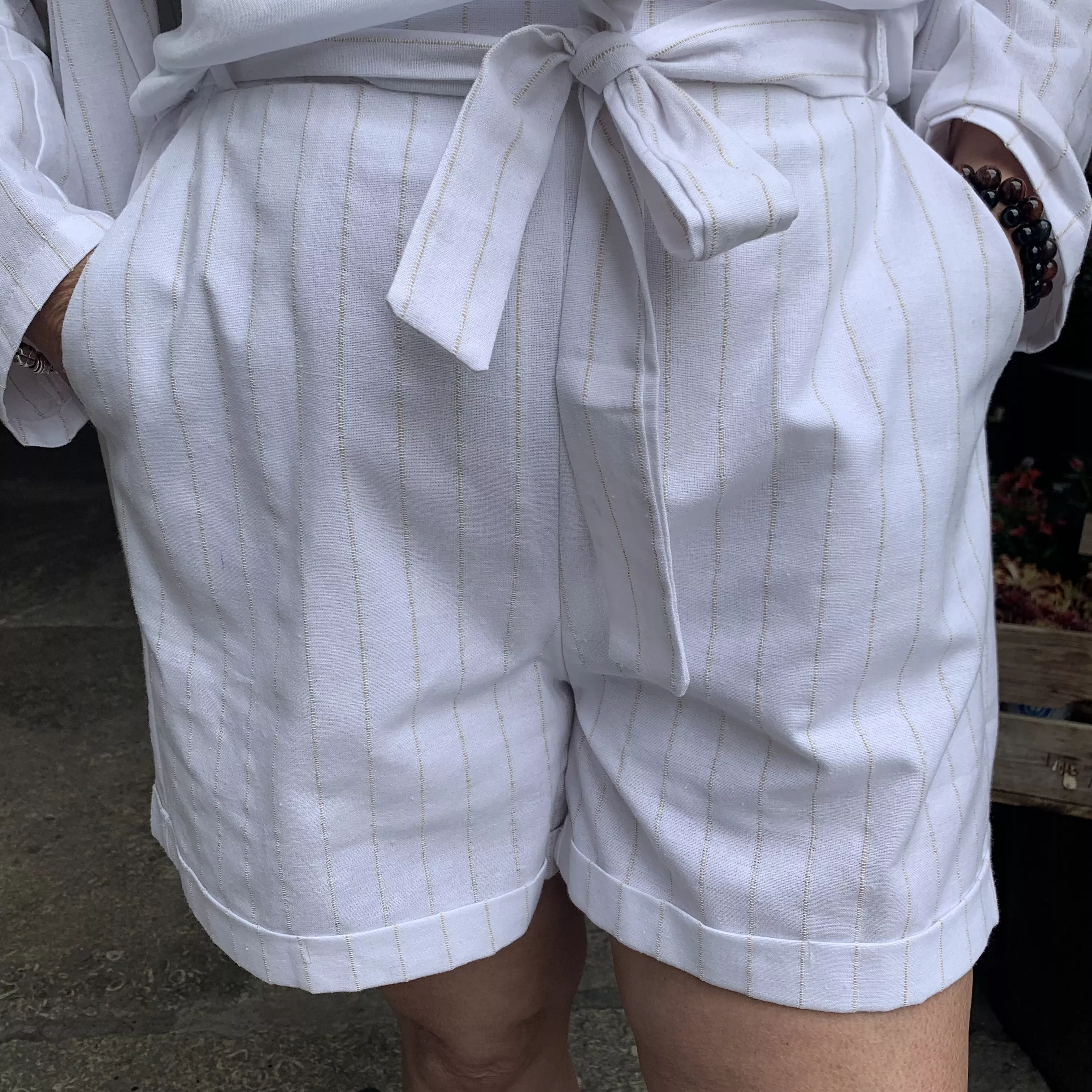 SHORT COTON ET LIN LIVA