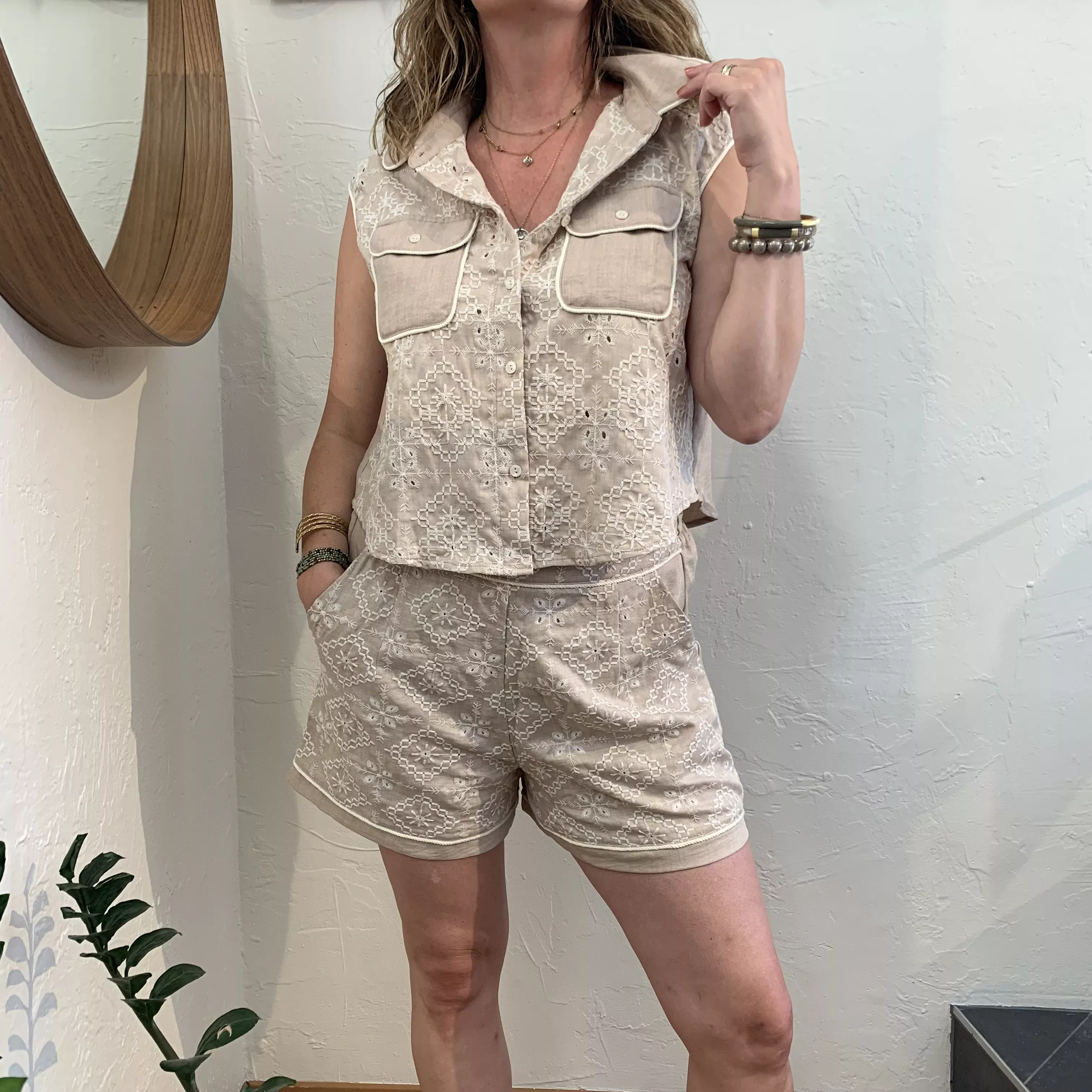 Ensemble short blouse